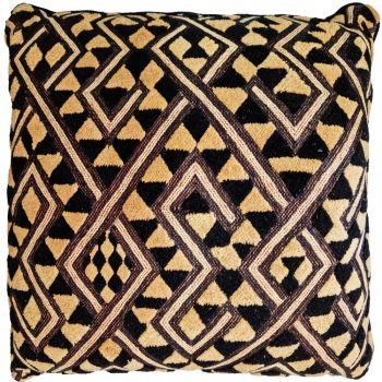 Kasai Velvet Raffia Cushion