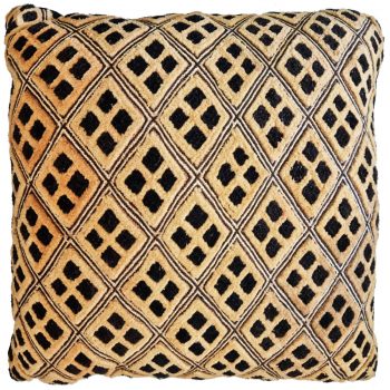 Kasai Velvet Raffia Cushion