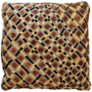 Kasai Velvet Raffia Cushion