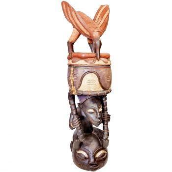 Yoruba Wooden Offering Bowl 134cm