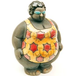 Miss Potbelly Raku Swimmer