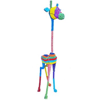 Beaded Wire Giraffe Figurine 1m