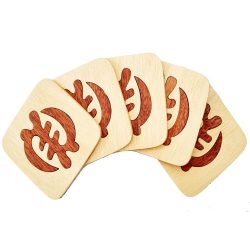 Gye Nyame Coaster Set 5