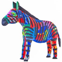 XL Zebra Flip Flop Sculpture