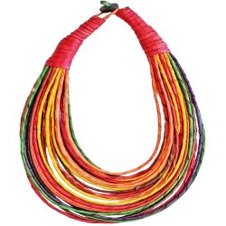 Colourful Leather Strand Necklace