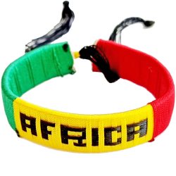 Cotton Drawstring Africa Bracelet