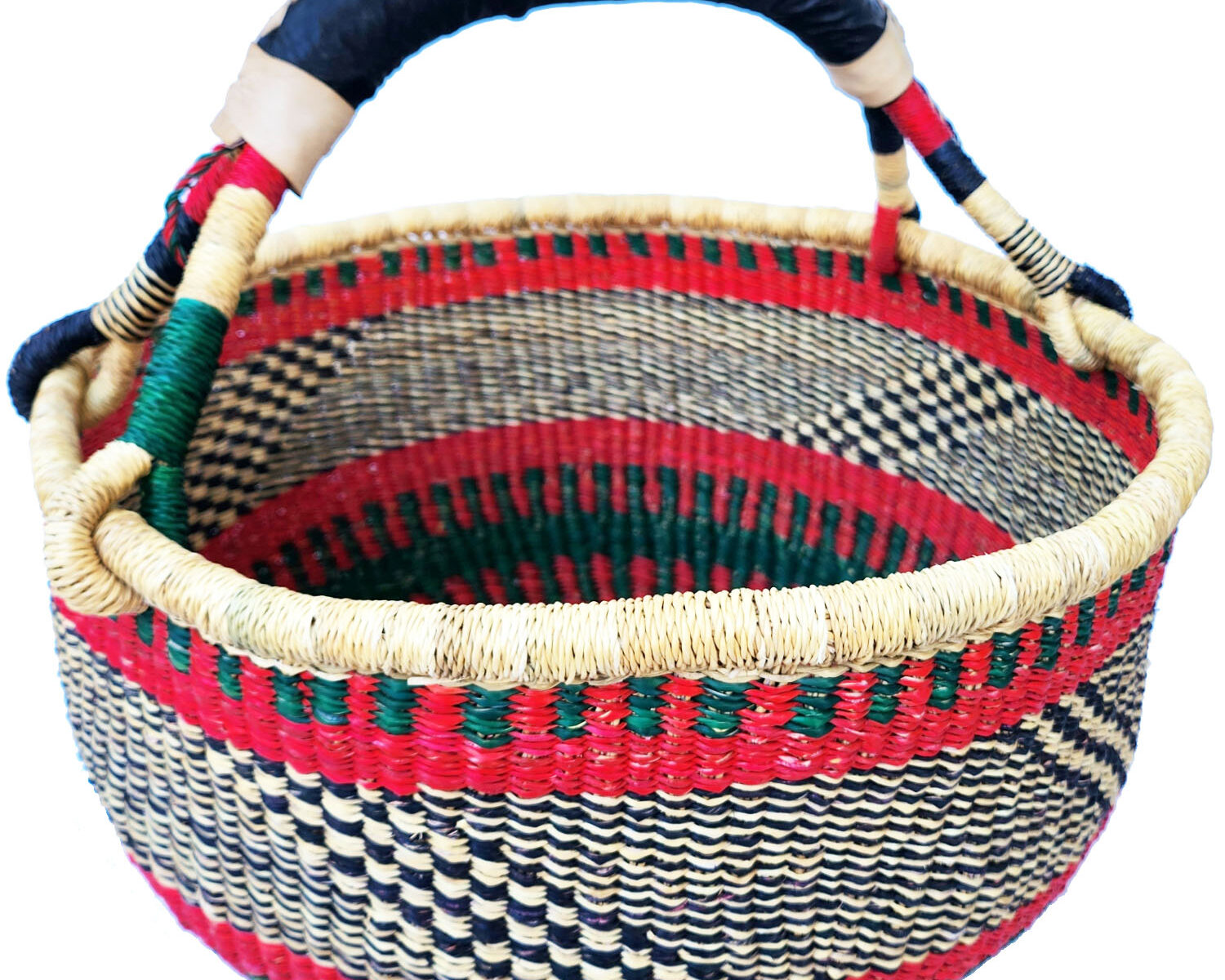 Candycane Christmas Bolga Basket