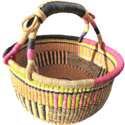 Bolga Basket Round Woven