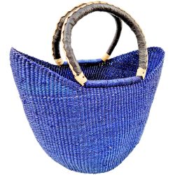 Blue U-Shopper Bolga Basket