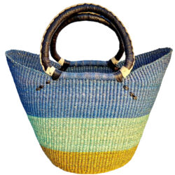 Blue Tri-Colour U Shopper Basket