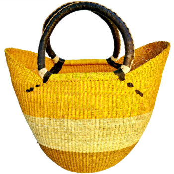 Yellow Tri-Colour U Shopper